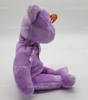 Ty Beanie Baby Yours Truly the Bear Plush with Purple and Gold Ribbon 2002