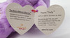 Ty Beanie Baby Yours Truly the Bear Plush with Purple and Gold Ribbon 2002