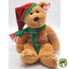 Ty Beanie Buddy 2003 Holiday Teddy Bear with Green Scarf Plush