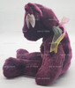 Ty Beanie Buddy 2000 Signature Bear Purple with Heart Patch Plush