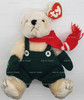 Ty Attic Treasures Weatherby the Bear with Red and White Scarf Plush