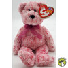 Ty Beanie Baby Smitten the Bear with Black Nose and Pink Ribbon Plush 2002