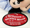 Disney Store January Birthstone Necklace Minnie Mouse 8" Bean Bag Plush NWT