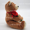 Ty Beanie Baby Always the Bear Holding Red Rose Plush