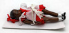 Effanbee Wee Patsy African American Version 5 Inch Miniature Doll V956 Red Dress