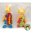 The Simpson's Bart & Lisa 8 Inch Plush Dolls Set 1990 Burger King