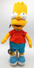 The Simpsons Bart Simpson Plush Doll on Stand 12 Inches Tall 2002 Applause 44666