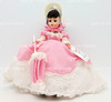 Madame Alexander 1988 The Enchanted Doll House Brunette Doll Pink & White Dress