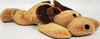 Ty Pillow Pals Woof the Dog with Champagne Colored Ribbon Plush