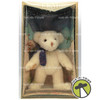 Gund Christmas Collectible 1991 White Bear 9 Inch Teddy Bear Plush With Scarf