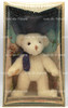 Gund Christmas Collectible 1991 White Bear 9 Inch Teddy Bear Plush With Scarf