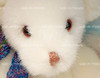 Gund Christmas Collectible 1991 White Bear 9 Inch Teddy Bear Plush With Scarf
