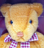 Gund Golden Honey Collectors Bear 1996 Teddy Bear Plush With Plaid Bow Tie