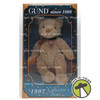Gund Beige Collectors Bear 1997 Teddy Bear Plush With Plaid Bow Tie 9 Inch
