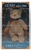 Gund Beige Collectors Bear 1997 Teddy Bear Plush With Plaid Bow Tie 9 Inch