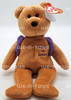 Ty Beanie Baby Books the Bear Back to School Purple Backpack Version Plush