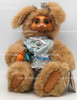 Robert Raikes Dottie Plush Easter Rabbit Brown With Wooden Face Applause 1992