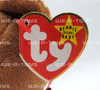 Ty Beanie Baby Teddy the Bear Brown New Face Plush 1995