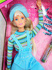 Cool Blue Barbie Doll with Brush on Blue Hair Color 1997 Mattel 20122