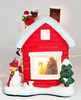 Snow Village Red Electric House Pfaltzgraff with Light 40744