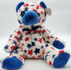 Ty Beanie Buddy Blue the Bear with Blue and Red Stars Plush 2004