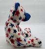 Ty Beanie Buddy Blue the Bear with Blue and Red Stars Plush 2004