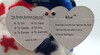 Ty Beanie Buddy Blue the Bear with Blue and Red Stars Plush 2004