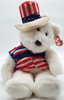 Ty Beanie Buddies Sam the Bear Plush White Version 2005