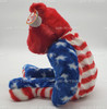 TY Beanie Buddies Liberty the Bear Patriotic Teddy with Red Head Plush 2003