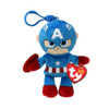 Ty Clips Marvel Captain American Plush Keychain