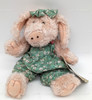 Boyds Bears Kaitlin McSwine Pig Plush JB Bean Series 1985-1998 In Floral Romper