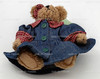 Boyds Bears Bonnie 6 Inch Plush Bear In Denim Dress #913951 JB Bean Series 1999