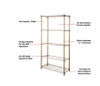 Rubbermaid 5-Tier Heavy Duty Gold Wire Shelving Unit, 1250lb Capacity