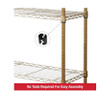 Rubbermaid 5-Tier Heavy Duty Gold Wire Shelving Unit, 1250lb Capacity