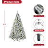 BN-LINK 5ft Flocked Pre-Lit Artificial Christmas Tree with 8 Lighting Modes