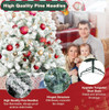 BN-LINK 5ft Flocked Pre-Lit Artificial Christmas Tree with 8 Lighting Modes