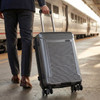 Brookstone Neuer 29" Hardside Checked Spinner Luggage - Charcoal