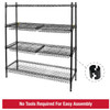 Rubbermaid Heavy Duty 5-Tier Black Wire Shelving Unit, 1250lb Capacity