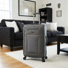 Brookstone Harbour 30" Softside Large Checked Spinner Luggage, Dark Charcoal