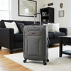 Brookstone Harbour 26" Softside Medium Checked Spinner Luggage, Dark Charcoal