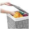 Whitmor Rattique® Laundry Hamper with Lid and Removable Liner - Grey