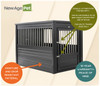 New Age Pet ECOFLEX® InnPlace X-Large Indoor Furniture Style Pet Kennel, Black