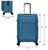 btL 24" Checked Softside Luggage With 360-Spinner Wheels, Blue Shadow