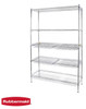 Rubbermaid 5-Tier Deluxe Heavy Duty Chrome Wire Shelving Unit, 1520lb Capacity
