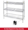 Rubbermaid 5-Tier Deluxe Heavy Duty Chrome Wire Shelving Unit, 1520lb Capacity