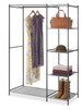 Whitmor Double Rod Closet with Shelves - Black