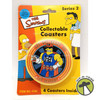 The Simpsons Duff Collectable Coasters Set of 4 Series 2 Item#4786 Rix 2002