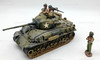 King & Country Sherman Tank DD27 Model Statue with 3 Soldier Figures 2001