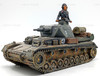 King & Country Panzer 4 Tank Model Vehicle Statue WS26B and Miniature Soldier
