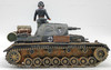 King & Country Panzer 4 Tank Model Vehicle Statue WS26B and Miniature Soldier